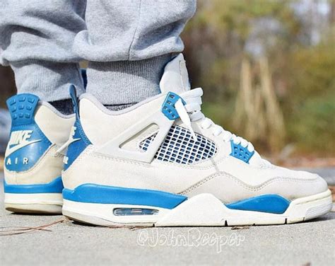 jordan 4 military blue nike air|military blue jordan 4 price.